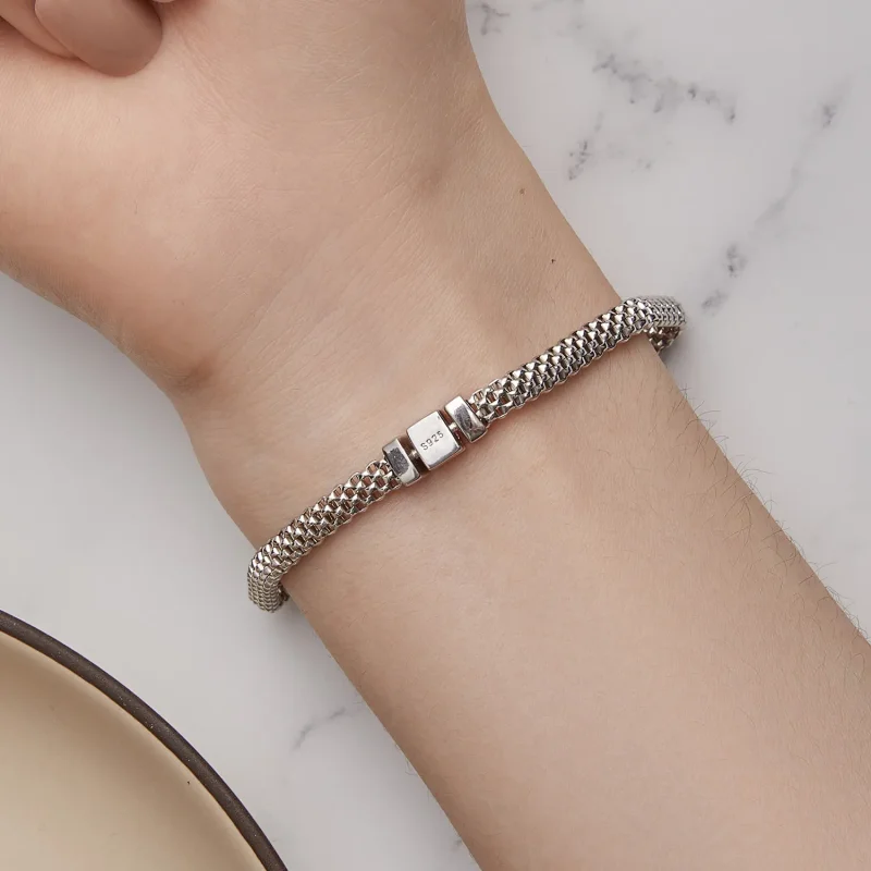 (bilde for) Pandora Style Weave Chain Armbånd - BSB124 - Vis 6