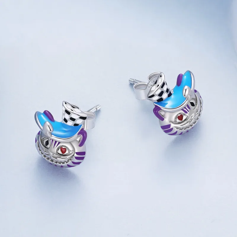 (bilde for) Pandora Style Weird Magician Cat Stud øredobber - BSE823 - Vis 4