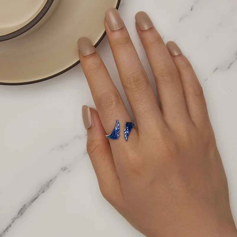 (bilde for) Pandora Style Wing Open Ring - BSR442 - Vis 5