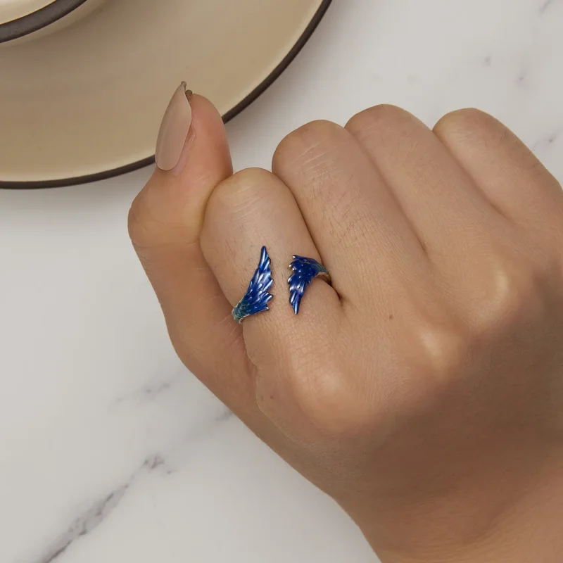 (bilde for) Pandora Style Wing Open Ring - BSR442 - Vis 6