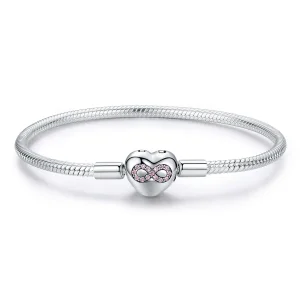 (bilde for) Pandora Moments Style Silver Heart of Eternity Slider Armbånd - SCB142