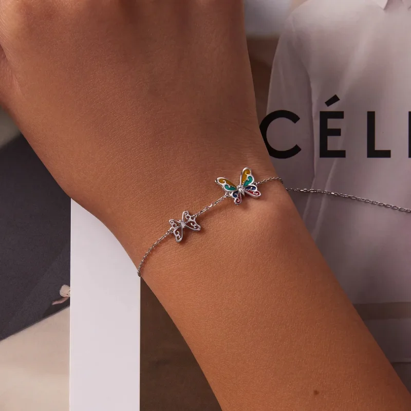 (bilde for) Pandora Style Brilliant Butterfly Armbånd - SCB228 - Vis 5