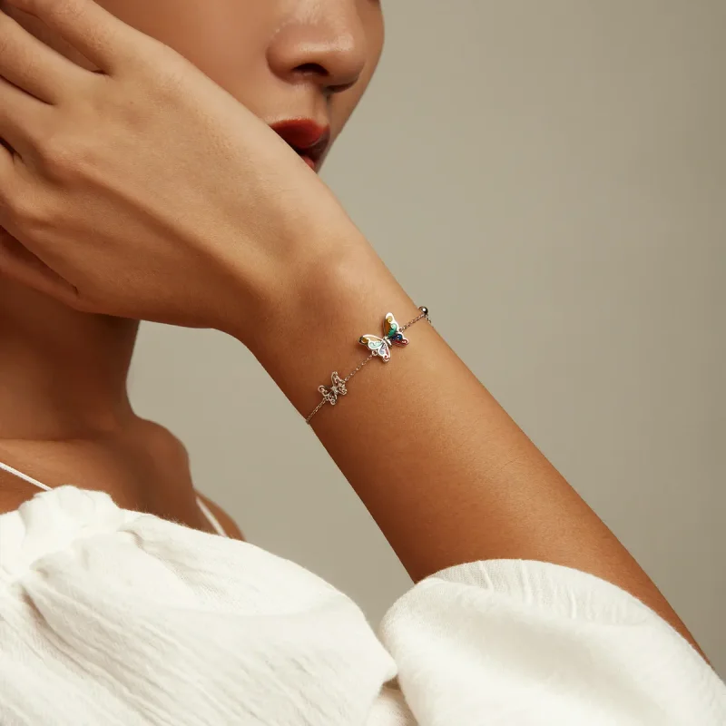 (bilde for) Pandora Style Brilliant Butterfly Armbånd - SCB228 - Vis 7