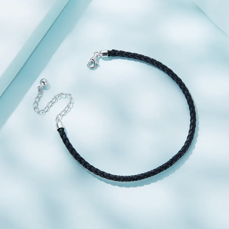 (bilde for) Pandora Style Enkelt Leather Armbånd - SCB243-BK - Vis 3
