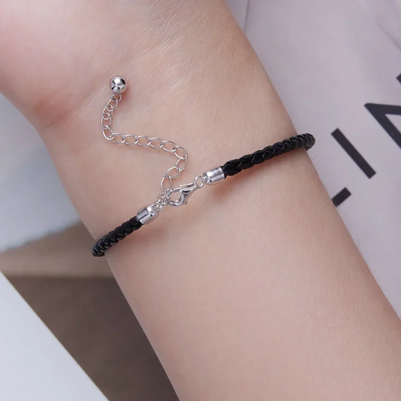 (bilde for) Pandora Style Enkelt Leather Armbånd - SCB243-BK - Vis 6