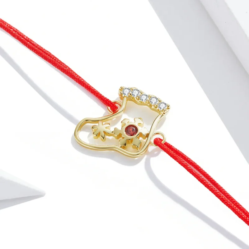 (bilde for) Pandora Style julesokker armbånd - SCB225 - Vis 4