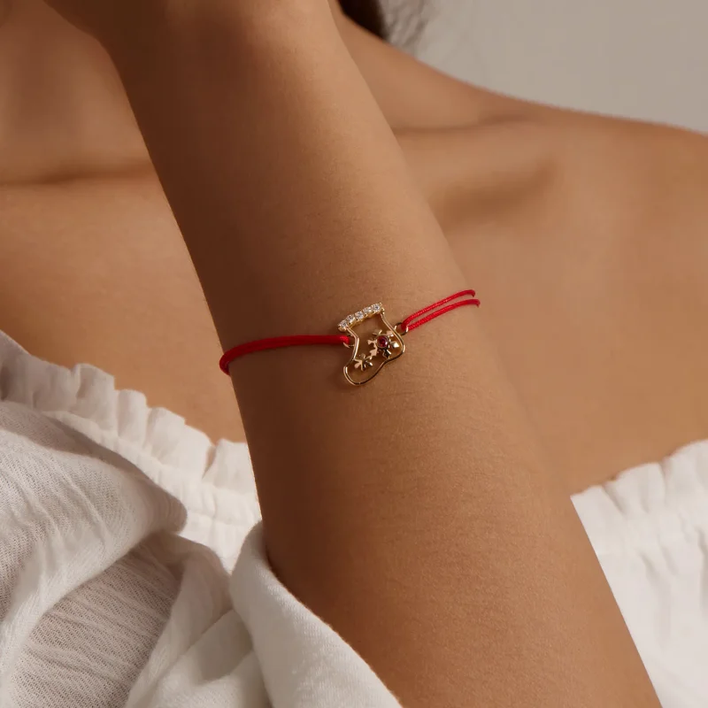 (bilde for) Pandora Style julesokker armbånd - SCB225 - Vis 7