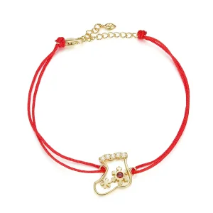 (bilde for) Pandora Style julesokker armbånd - SCB225