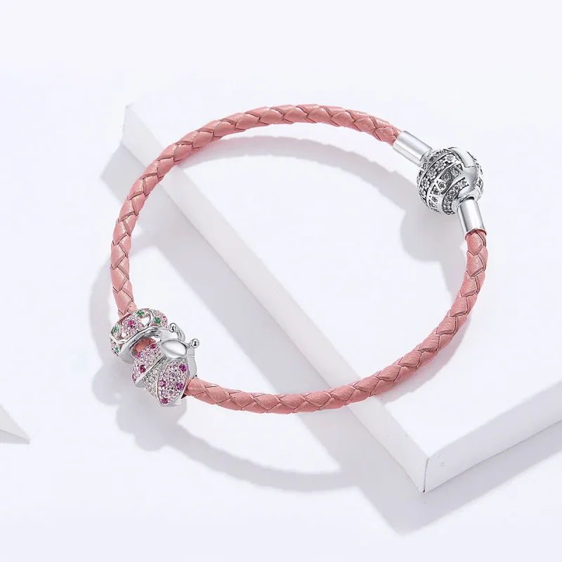 (bilde for) Pandora Style Lær Ladybug Armbånd - SCB823 - Vis 4