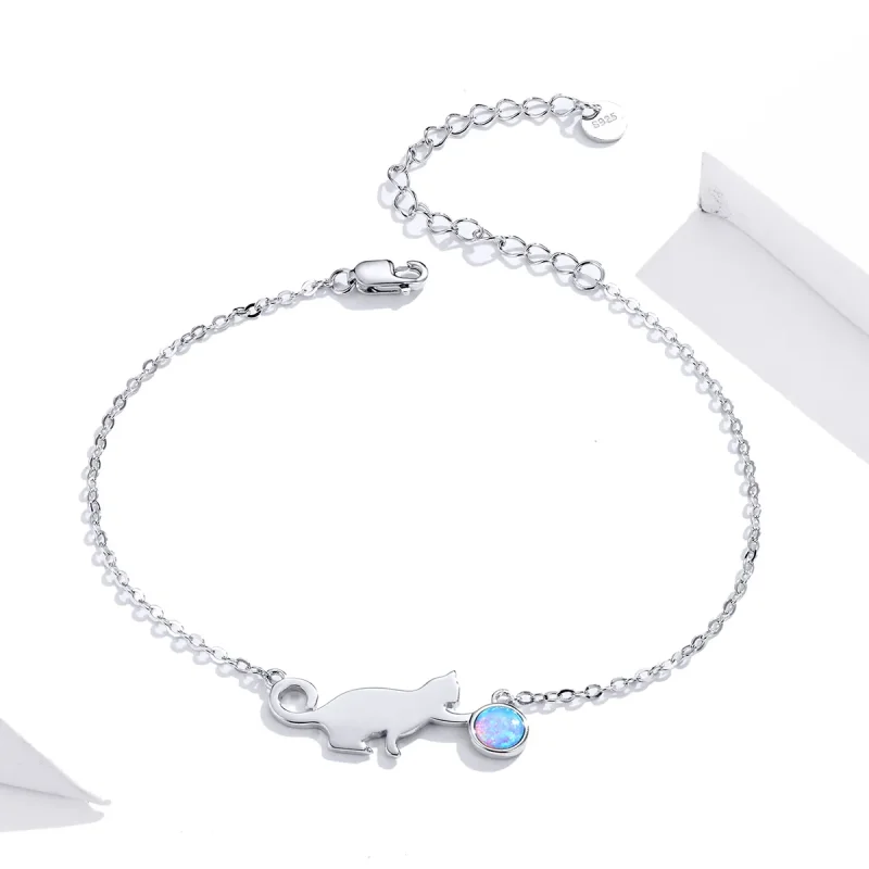 (bilde for) Pandora Style Opal Cat Armbånd - SCB175 - Vis 2