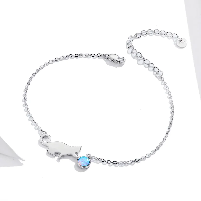 (bilde for) Pandora Style Opal Cat Armbånd - SCB175 - Vis 3