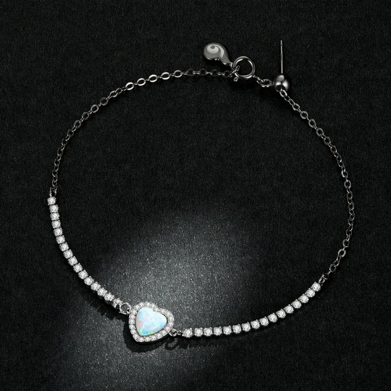 (bilde for) Pandora Style Opal Love Armbånd - BSB086 - Vis 6