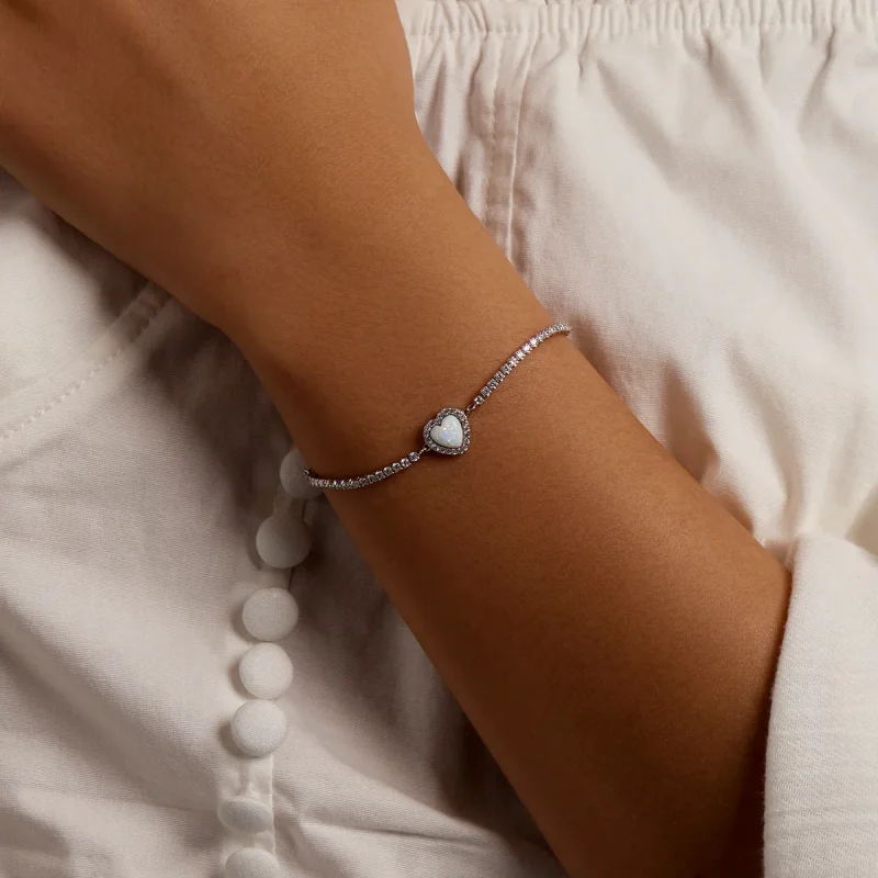 (bilde for) Pandora Style Opal Love Armbånd - BSB086 - Vis 9