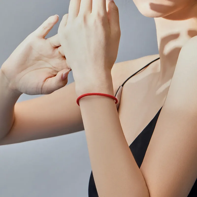 (bilde for) Pandora Style Red Rope Stoffarmbånd - SCB166 - Vis 5