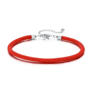 (bilde for) Pandora Style Red Rope Stoffarmbånd - SCB166