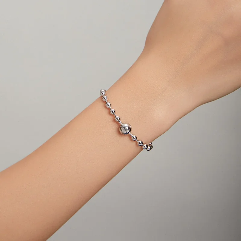 (bilde for) Pandora Style Silver Silver Ball armbånd - SCB208 - Vis 5