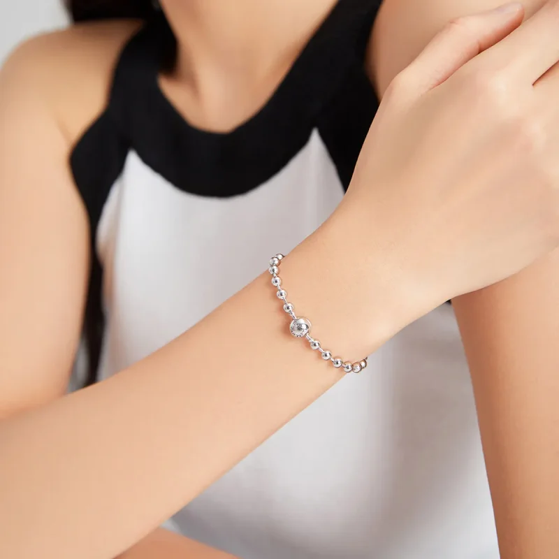 (bilde for) Pandora Style Silver Silver Ball armbånd - SCB208 - Vis 6