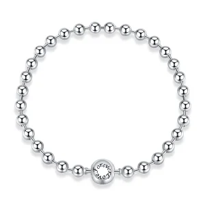 (bilde for) Pandora Style Silver Silver Ball armbånd - SCB208