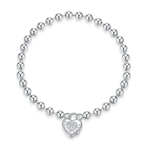 (bilde for) Pandora Style Silver Bead Chain armbånd - SCB203