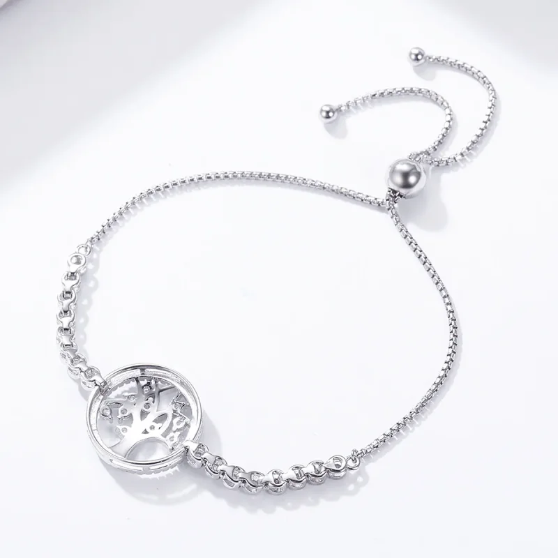 (bilde for) Pandora Style Silver Bright Tree of Life armbånd - SCB035 - Vis 4