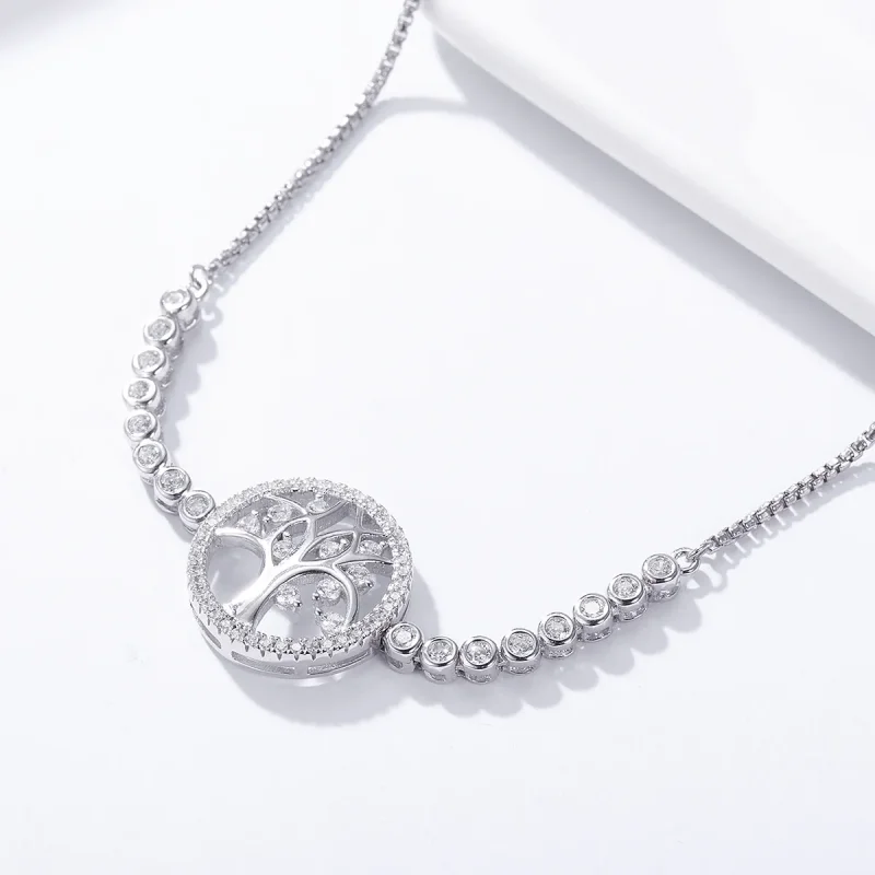 (bilde for) Pandora Style Silver Bright Tree of Life armbånd - SCB035 - Vis 6