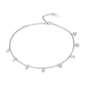 (bilde for) Pandora Style Silver Contracted Elves Chain Slider Armbånd - SCB103