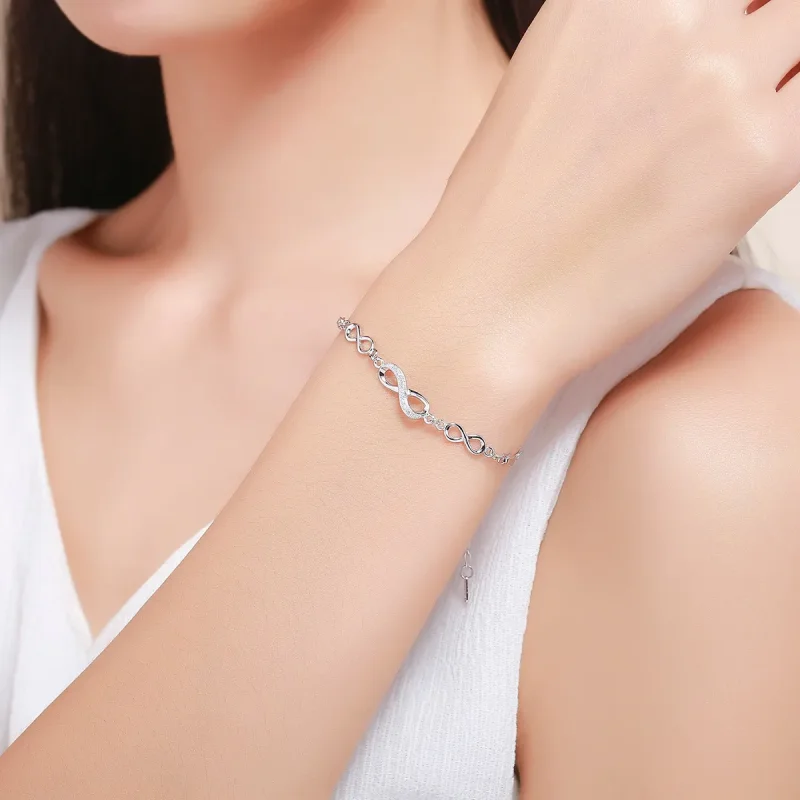(bilde for) Pandora Style Silver Endless Elegance Slider Armbånd - SCB037 - Vis 2