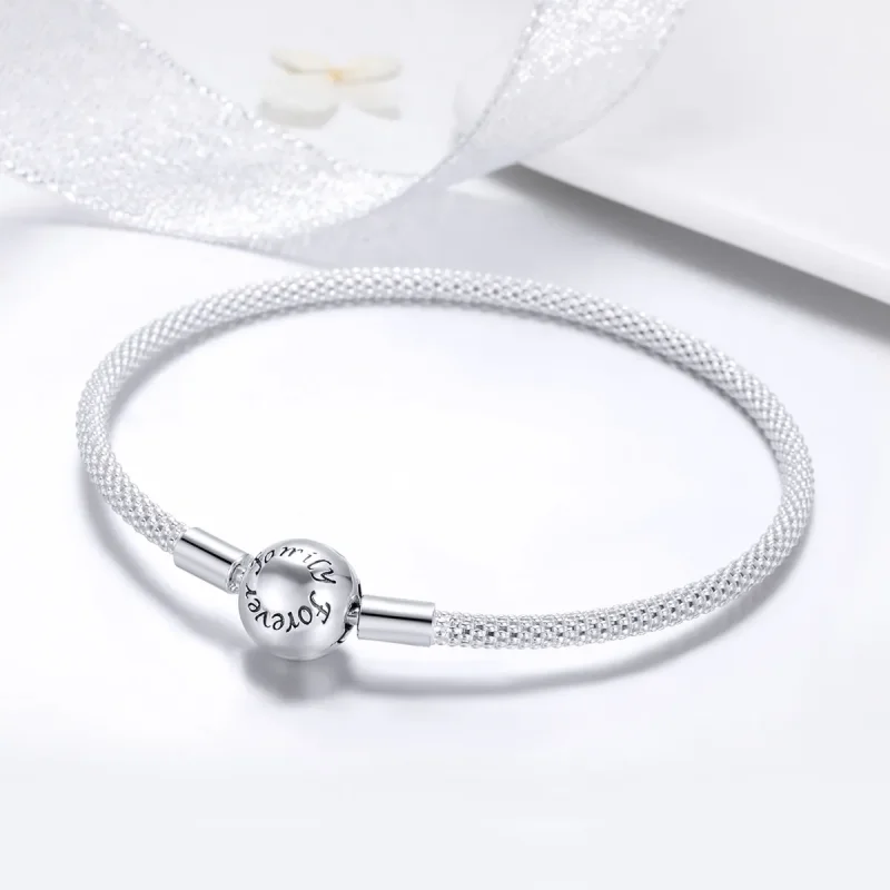 (bilde for) Pandora Style Silver Forever Love Mesh-armbånd - SCB105 - Vis 3