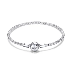 (bilde for) Pandora Style Silver Forever Love Mesh-armbånd - SCB105