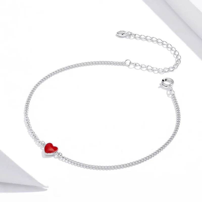 (bilde for) Pandora Style Silver Heart armbånd - SCB182 - Vis 2