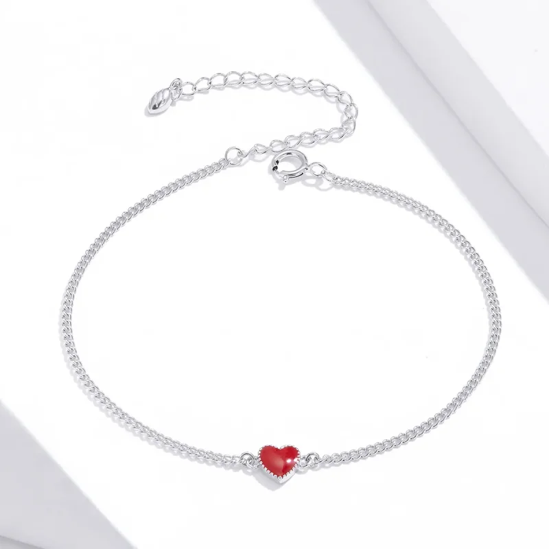 (bilde for) Pandora Style Silver Heart armbånd - SCB182 - Vis 3