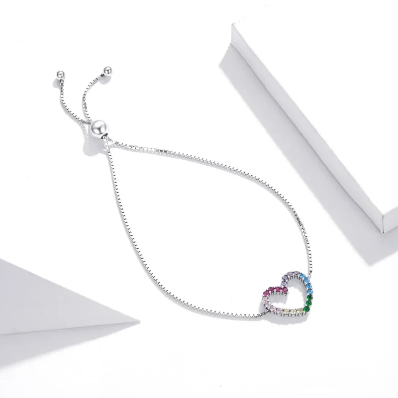 (bilde for) Pandora Style Silver Love of Rainbow armbånd - SCB216 - Vis 2