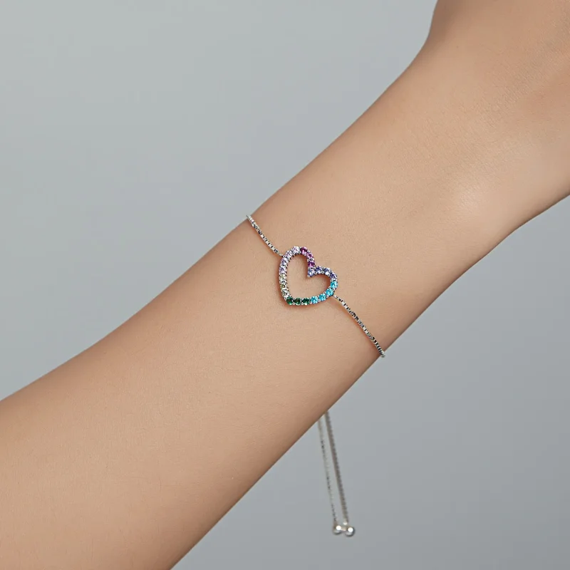 (bilde for) Pandora Style Silver Love of Rainbow armbånd - SCB216 - Vis 7