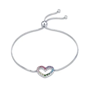 (bilde for) Pandora Style Silver Love of Rainbow armbånd - SCB216