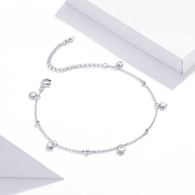 (bilde for) Pandora Style Silver Loving Heart armbånd - SCB191 - Vis 2