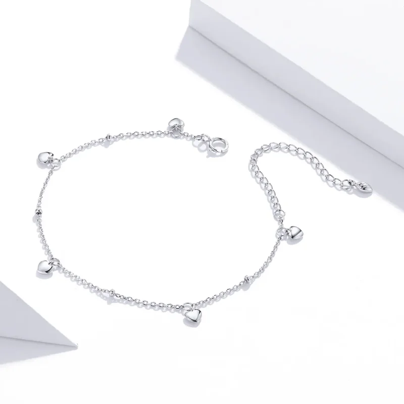 (bilde for) Pandora Style Silver Loving Heart armbånd - SCB191 - Vis 3