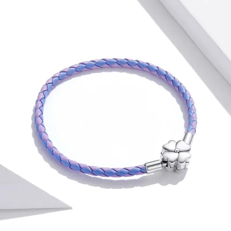 (bilde for) Pandora Style Silver Lucky Clover Lærarmbånd - SCB214 - Vis 2