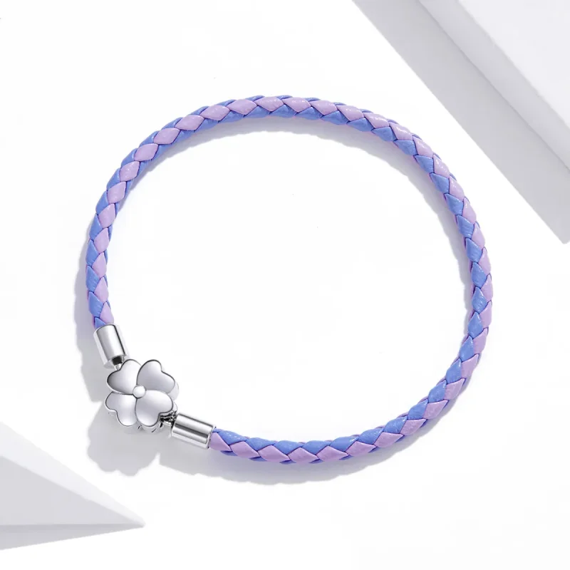 (bilde for) Pandora Style Silver Lucky Clover Lærarmbånd - SCB214 - Vis 3