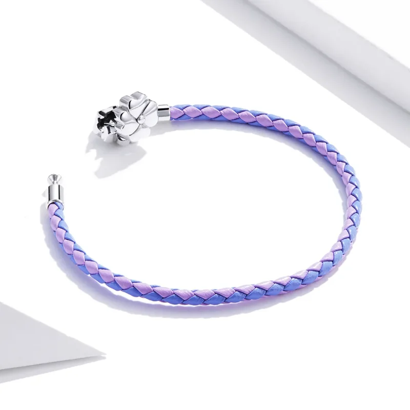 (bilde for) Pandora Style Silver Lucky Clover Lærarmbånd - SCB214 - Vis 4