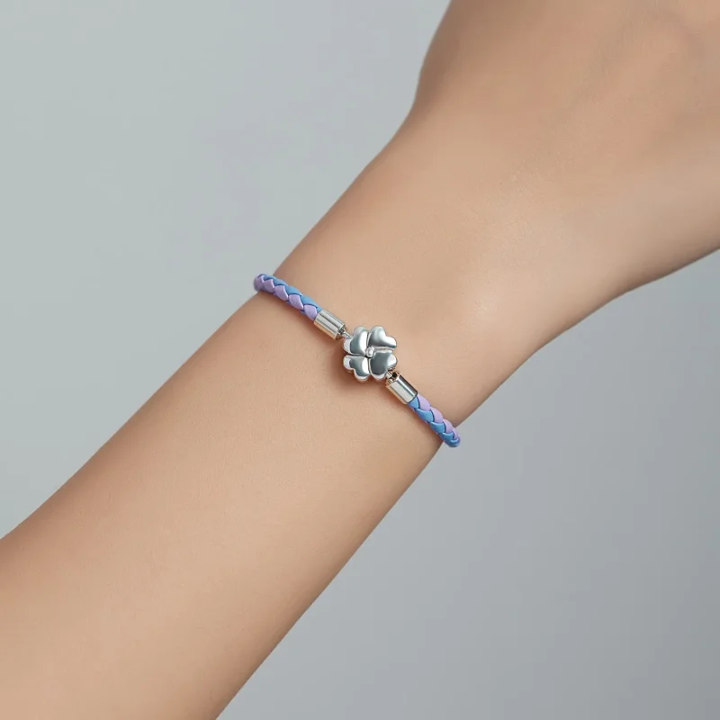 (bilde for) Pandora Style Silver Lucky Clover Lærarmbånd - SCB214 - Vis 7