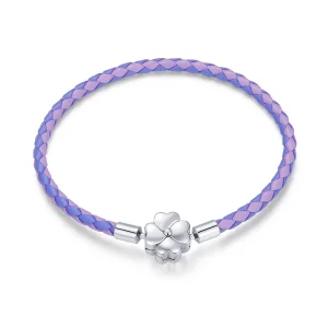 (bilde for) Pandora Style Silver Lucky Clover Lærarmbånd - SCB214