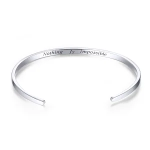 (bilde for) Pandora Style Silver Nothing Is Impossible Åpen mansjettarmring - SCB160