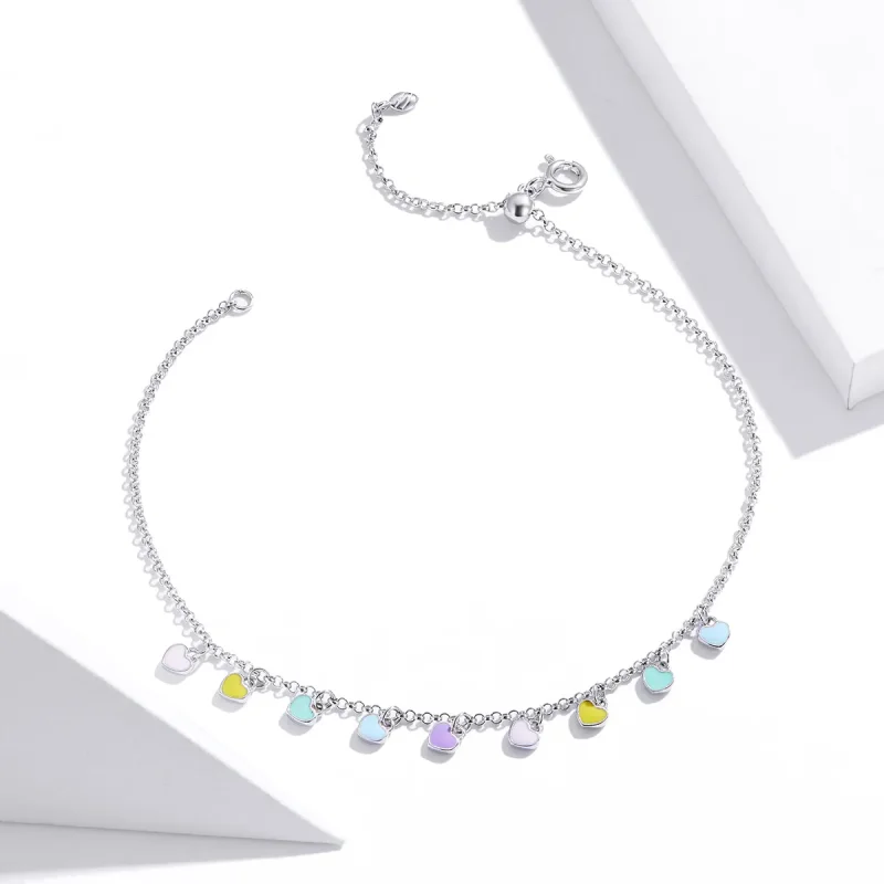 (bilde for) Pandora Style Silver Rainbow Love armbånd - SCT020 - Vis 2