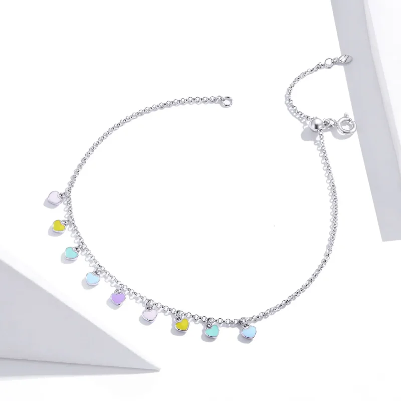(bilde for) Pandora Style Silver Rainbow Love armbånd - SCT020 - Vis 3