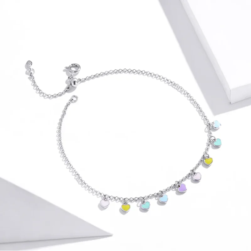 (bilde for) Pandora Style Silver Rainbow Love armbånd - SCT020 - Vis 4
