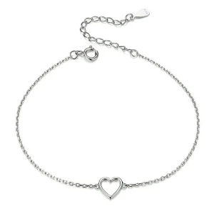 (bilde for) Pandora Style Silver Shape of Love Chain Slider Armbånd - SCB159