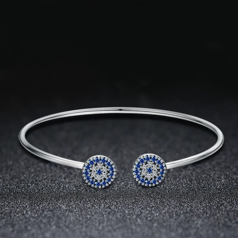 (bilde for) Pandora Style Silver Shining Stars åpen armring - SCB058 - Vis 3