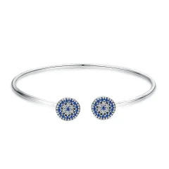 (bilde for) Pandora Style Silver Shining Stars åpen armring - SCB058