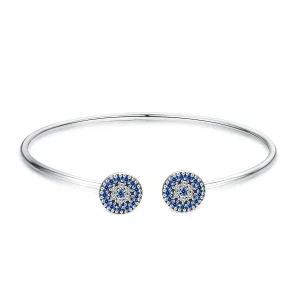 (bilde for) Pandora Style Silver Shining Stars åpen armring - SCB058