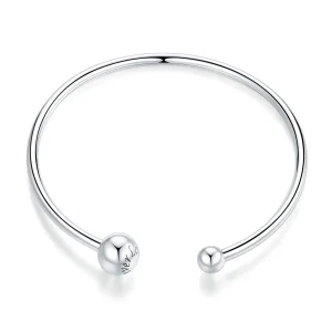 (bilde for) Pandora Style Silver Simple Stretch Open Bangle - SCB198